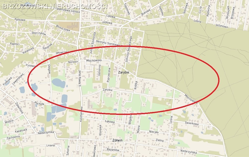 Działka budowlana na sprzedaż Żółwin  1 100m2 Foto 1