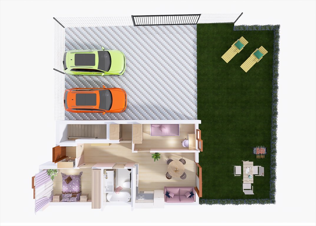 Pruszków, 3 pokoje z ogródkiem i miejscami w cenie Pruszków, Bąki, Paderewskiego  54m2 Foto 1