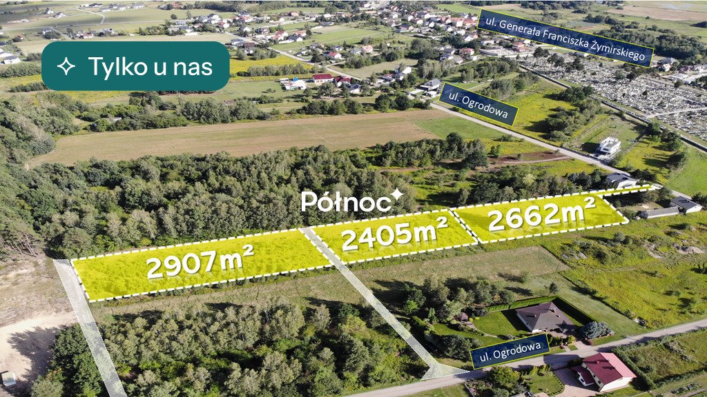 Polecam dużą działkę 2662 m² w Klembowie z MPZP na dom jednorodzinny Klembów  2 662m2 Foto 1