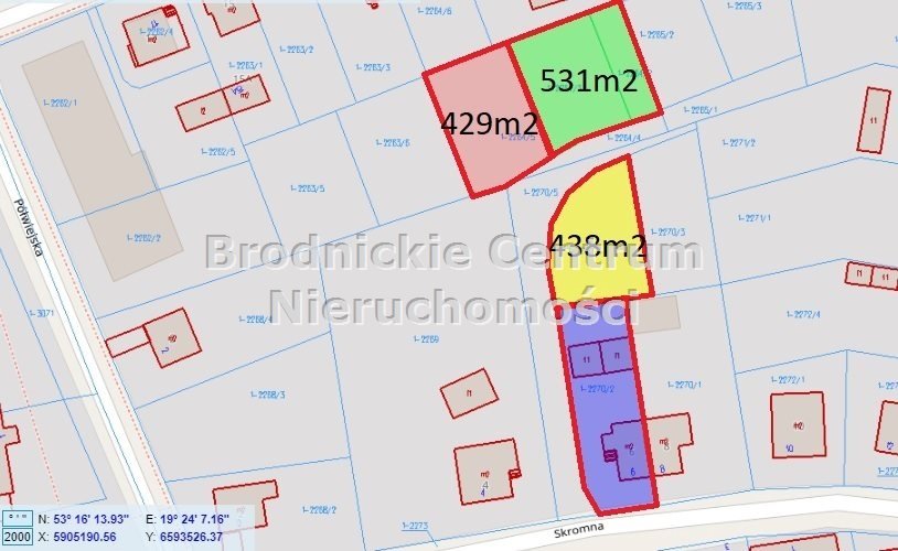 Działka budowlana na sprzedaż Brodnica, Brodnica  531m2 Foto 11