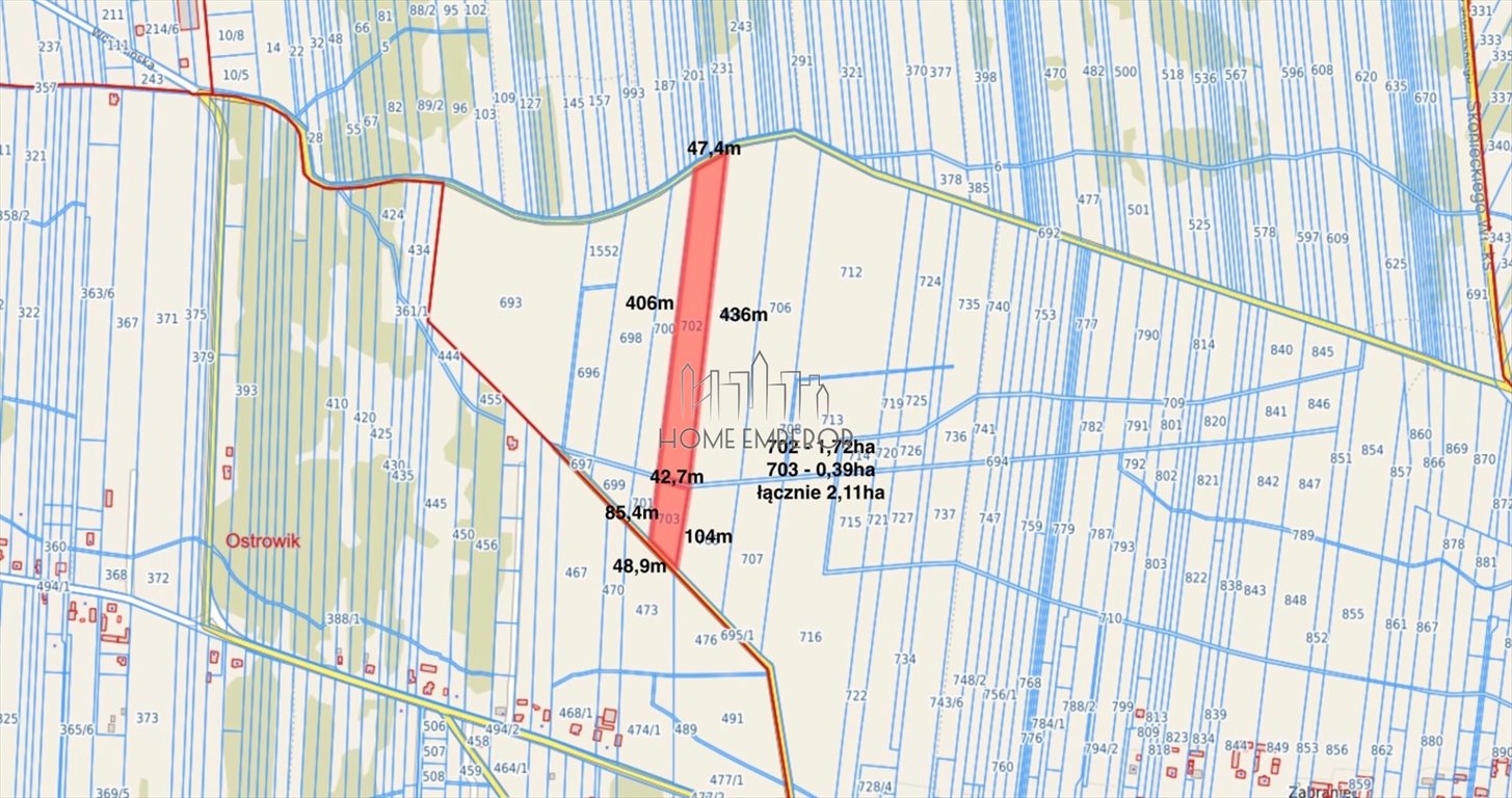Działka rolna 20 565 m² w Zabraniec - brak mediów Zabraniec  21 100m2 Foto 1