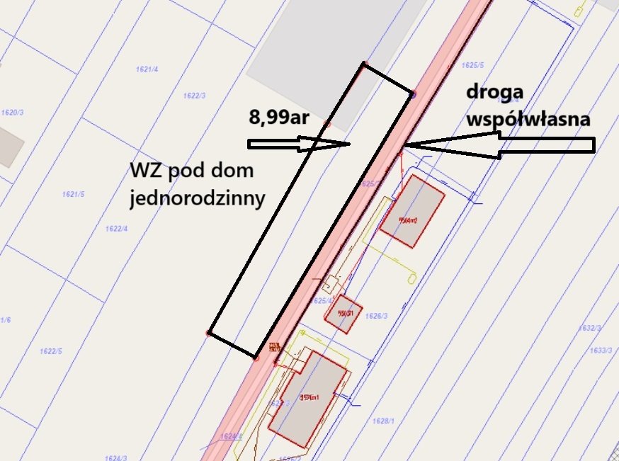 Działka pod dom z mediami, WZ, 8,99 ar, Sokołów Młp Sokołów Małopolski, Głogowska  899m2 Foto 1