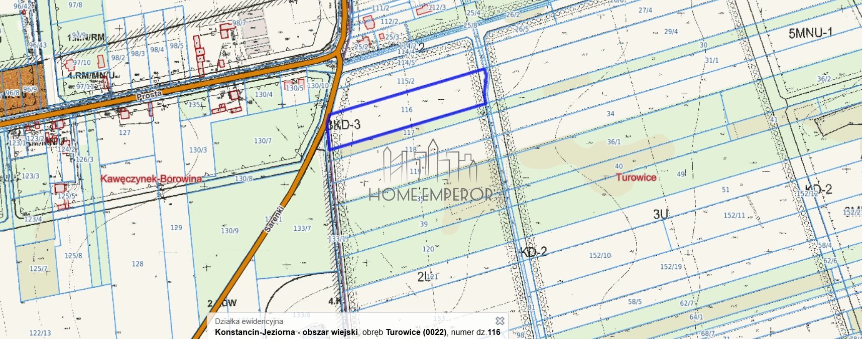 Działka inwestycyjna na sprzedaż Turowice, Sarenki  8 601m2 Foto 1