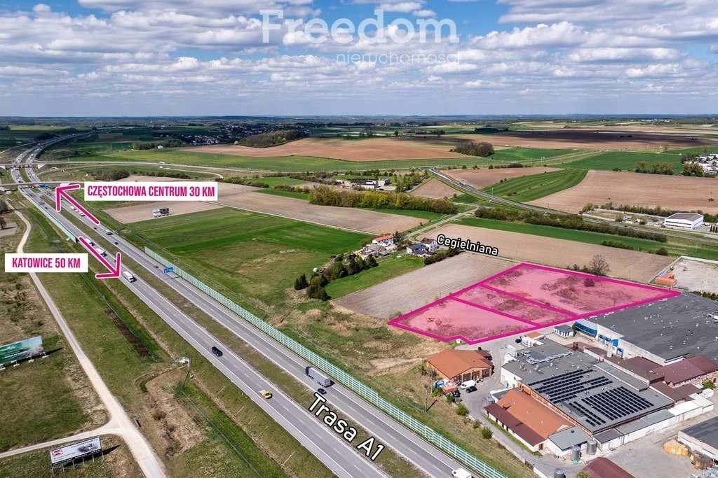 Działka inwestycyjna 11 971 m² przy A1 z potencjałem logistycznym. Woźniki, Cegielniana  11 971m2 Foto 1