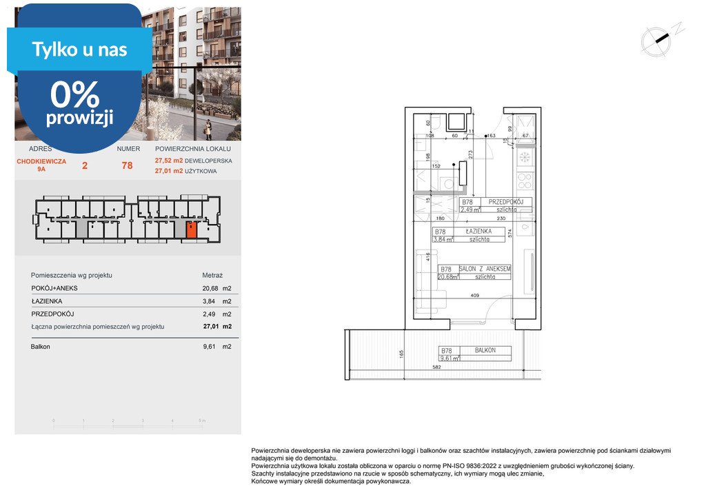 Atrakcyjne 27,21 m² w Bielawach – idealne dla singla lub pod inwestycję Bydgoszcz, Bielawy, Jana Karola Chodkiewicza  27m2 Foto 1