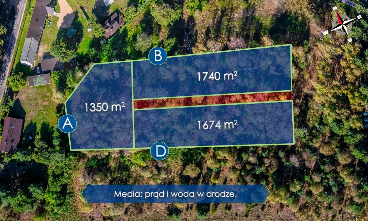 Działka 1350 m² w spokojnej okolicy lasu, media w drodze Bystrzanowice  1 350m2 Foto 1