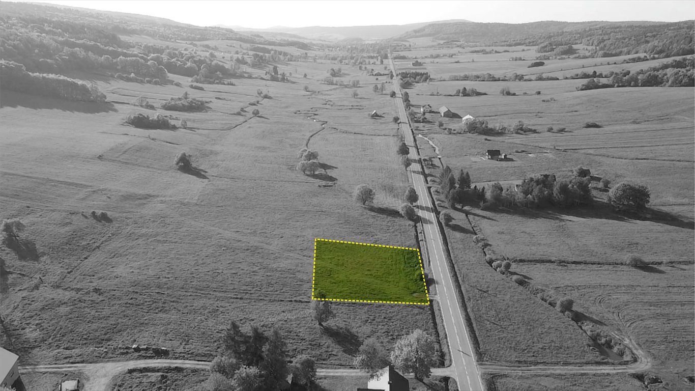 Widokowa działka w Beskidach, 1100 m2, prywatność Uście Gorlickie, konieczna  1 100m2 Foto 1