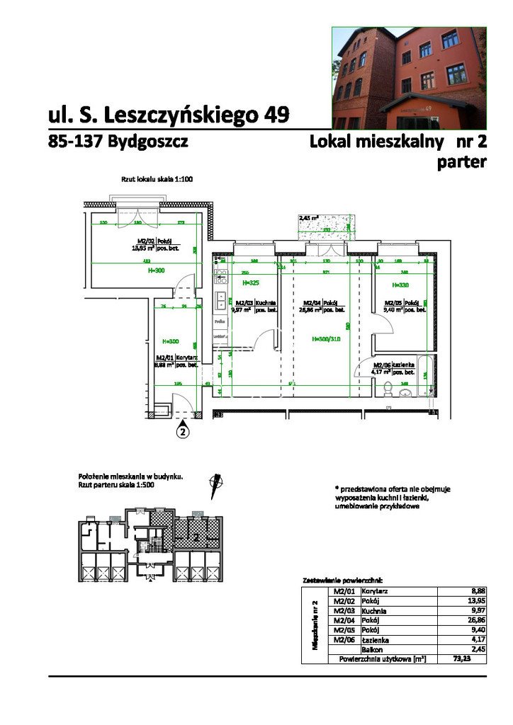 Mieszkanie trzypokojowe na sprzedaż Bydgoszcz, Szwederowo, Stanisława Leszczyńskiego  73m2 Foto 3