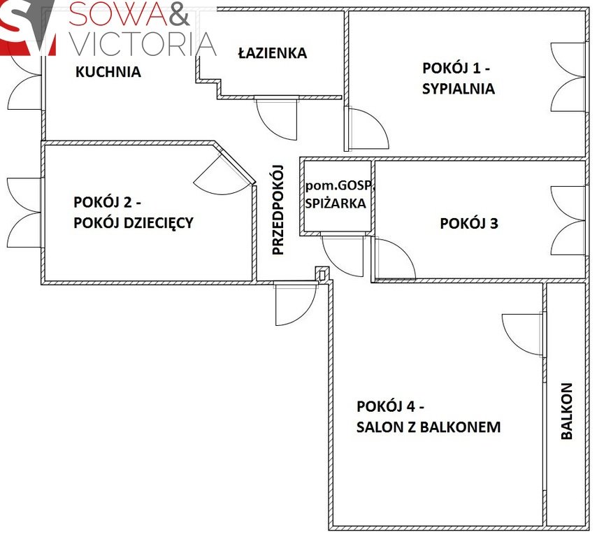 Mieszkanie czteropokojowe  na sprzedaż Wałbrzych, Podzamcze  75m2 Foto 14