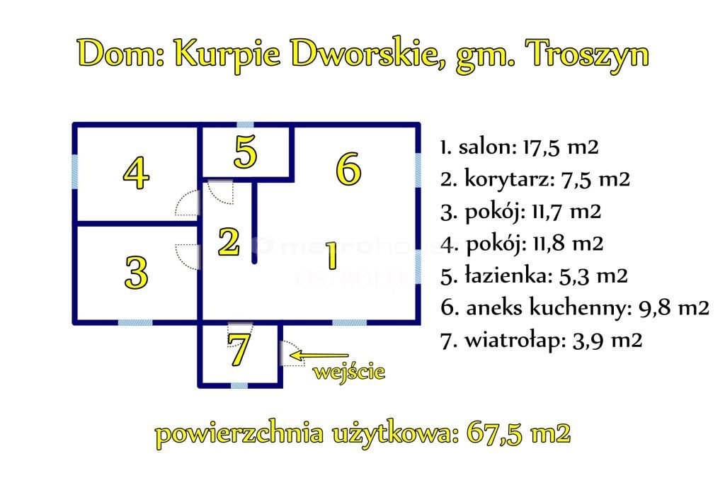 Dom na sprzedaż Kurpie Dworskie  68m2 Foto 10