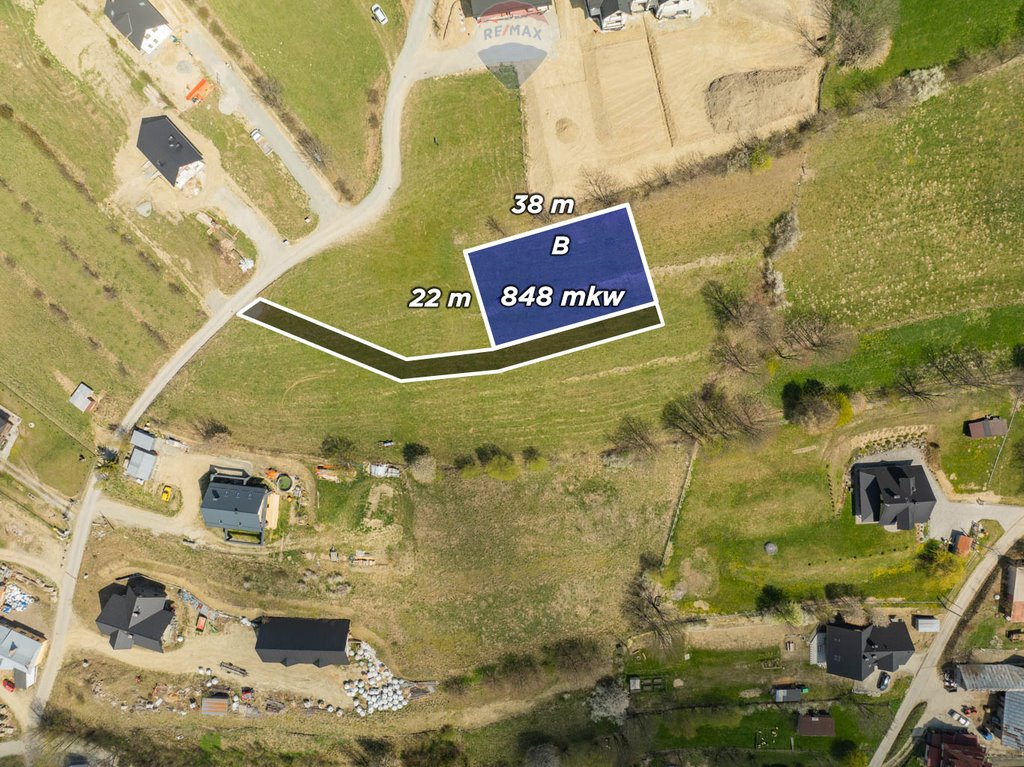 Działka budowlana z pozwoleniem i projektem domu 131 m² Rabka-Zdrój, Słone, Poniatowskiego  848m2 Foto 1