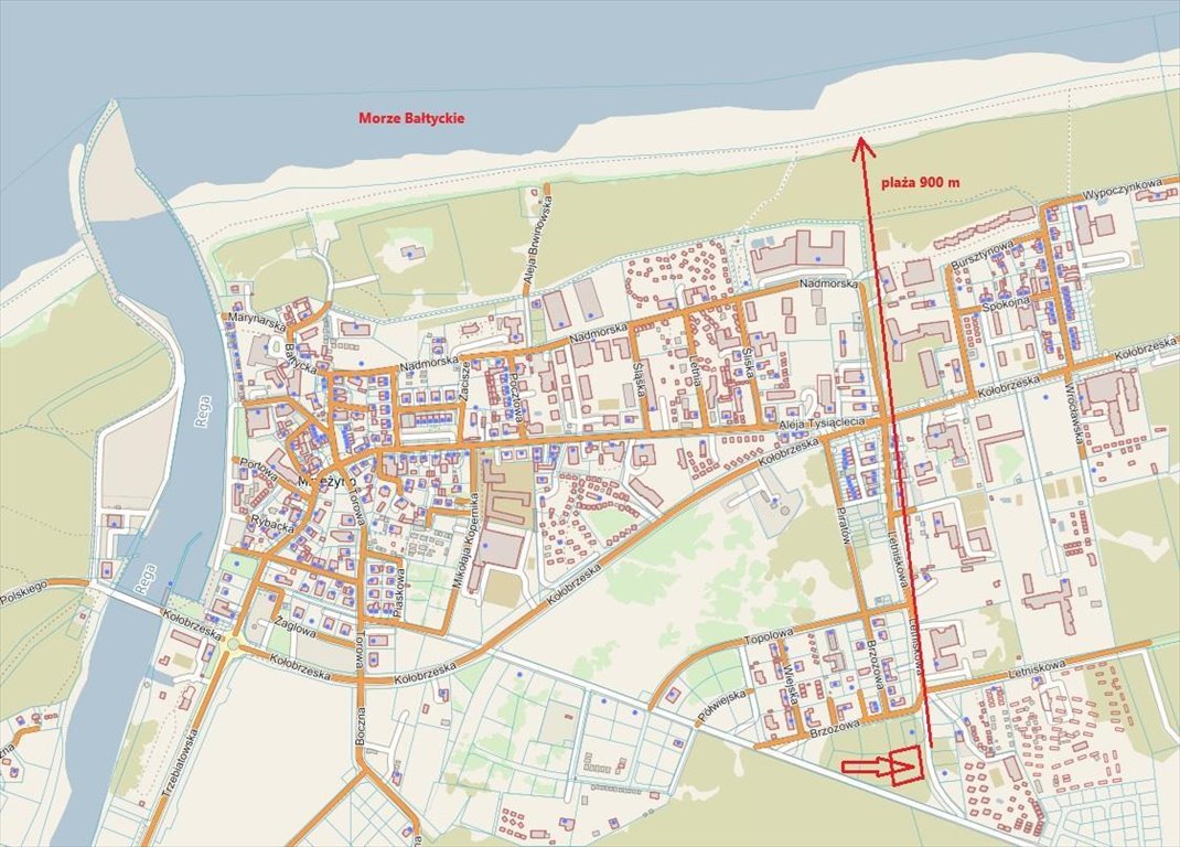 Działka pod pensjonat w Mrzeżynie, 1855 m2, blisko morza Mrzeżyno  1 855m2 Foto 1