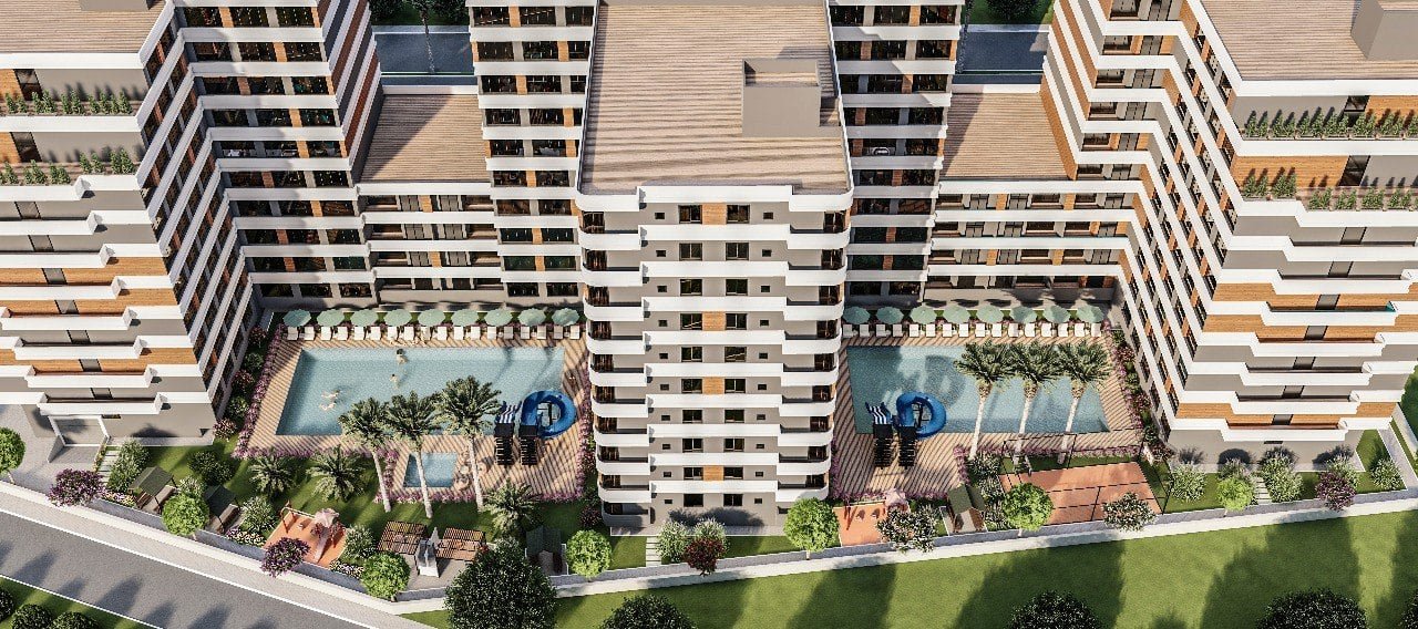 Nowoczesne 60 m² z basenem i widokiem na morze Turcja, Tömük, Tömük, Erdemli, Mersin  60m2 Foto 1