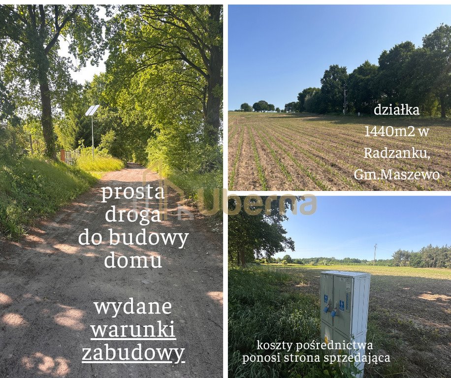 Działka budowlana na sprzedaż Radzanek  1 440m2 Foto 1