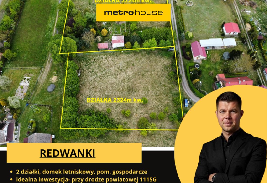 Działka rolna na sprzedaż Redwanki  2 324m2 Foto 1