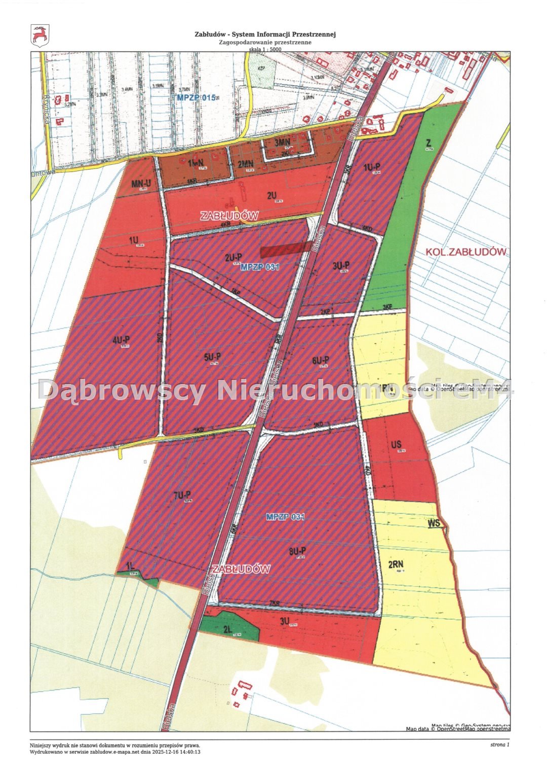 Działka inwestycyjna 3631 m2 przy DK 19 w Zabłudowie Zabłudów, Zabłudów, Bielska  3 631m2 Foto 1