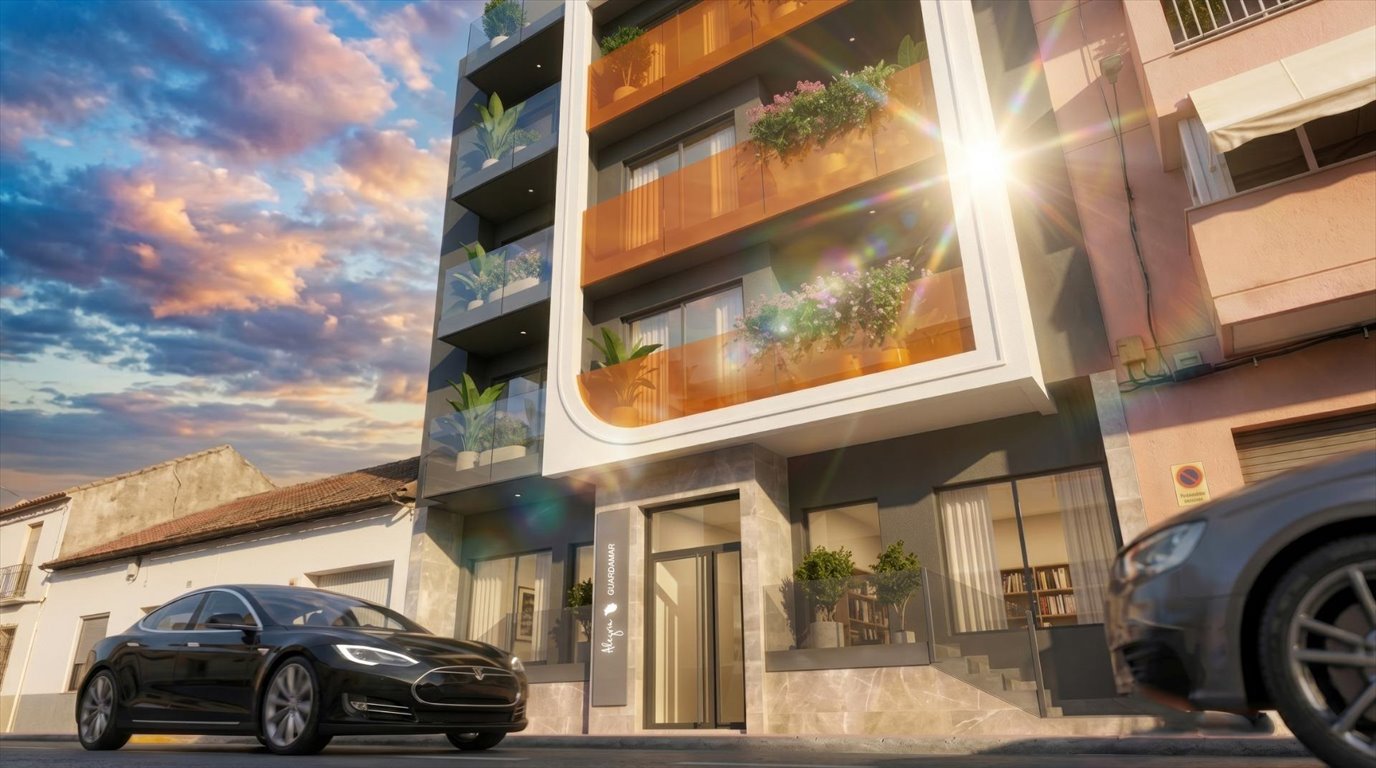Nowoczesne 2-pokojowe apartamenty z tarasami - 600 m od plaży Hiszpania, Costa Blanca, Costa Blanca  71m2 Foto 1