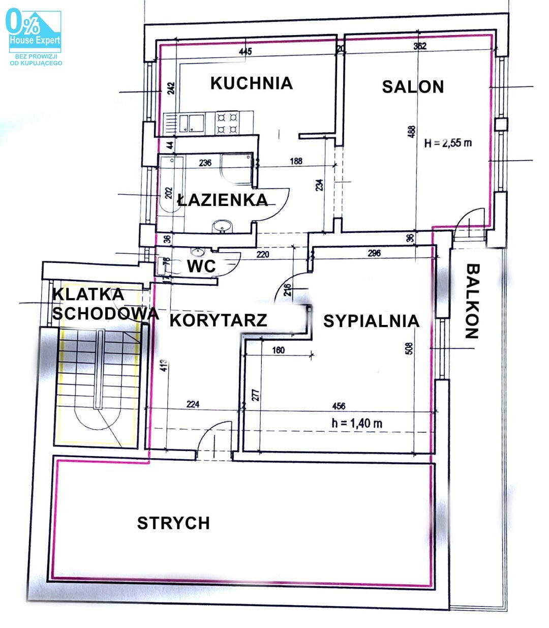 Mieszkanie dwupokojowe na sprzedaż Krynica-Zdrój  54m2 Foto 11