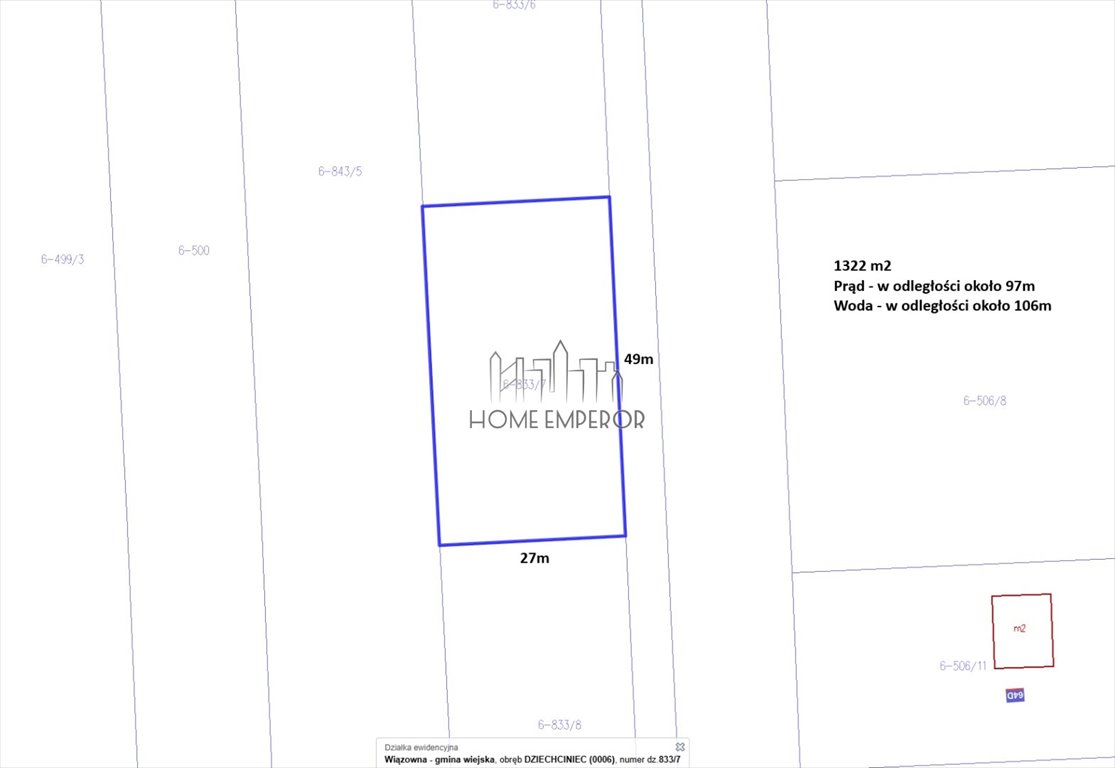 Działka 1322 m² z mediami, zabudowa w okolicy - polecam Dziechciniec, Ziołowa  1 322m2 Foto 1