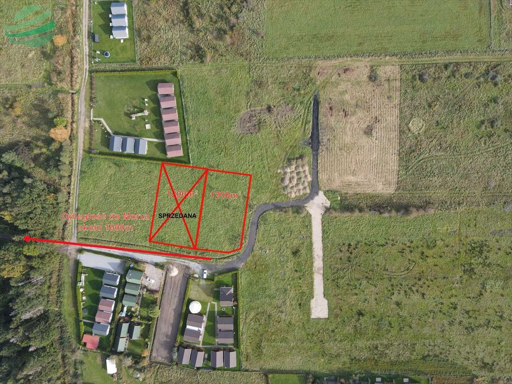 Na sprzedaż działka 1200 m² pod hotel i rekreację w Rusinowie Rusinowo, Brzozowa  1 200m2 Foto 1