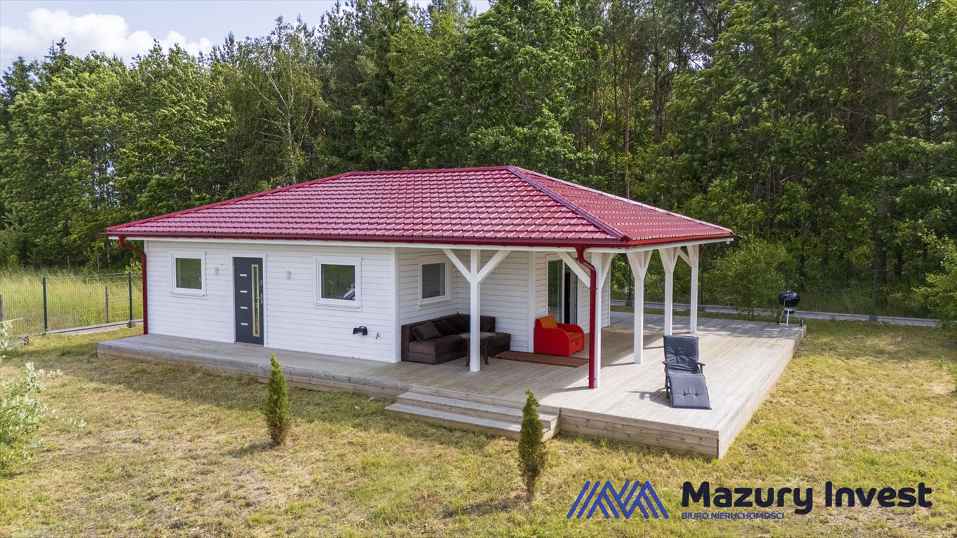 Przestronny dom z tarasem, drewno ze Szwecji, gotowy! Pasym, Przytulna  64m2 Foto 1