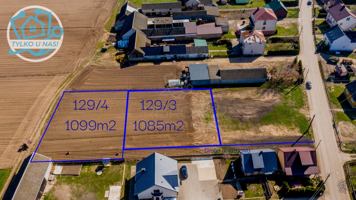 Działka budowlana na sprzedaż Sawino  1 085m2 Foto 1