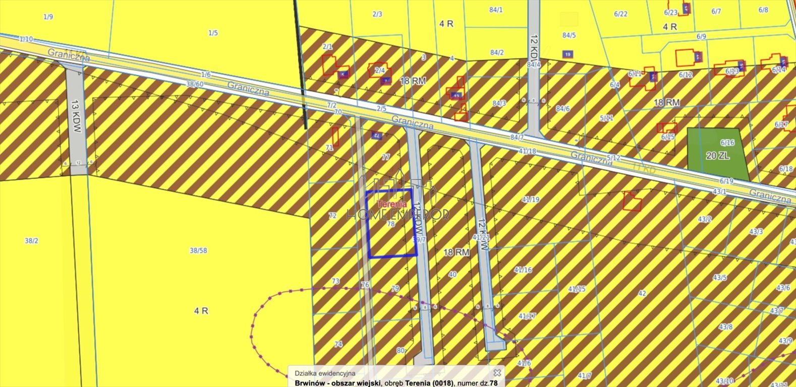 Działka budowlana na sprzedaż Terenia, Graniczna  1 500m2 Foto 1