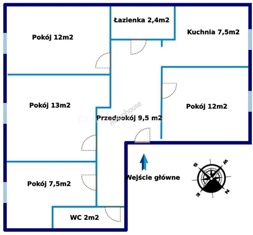 Mieszkanie czteropokojowe  na sprzedaż Osetnica  67m2 Foto 2