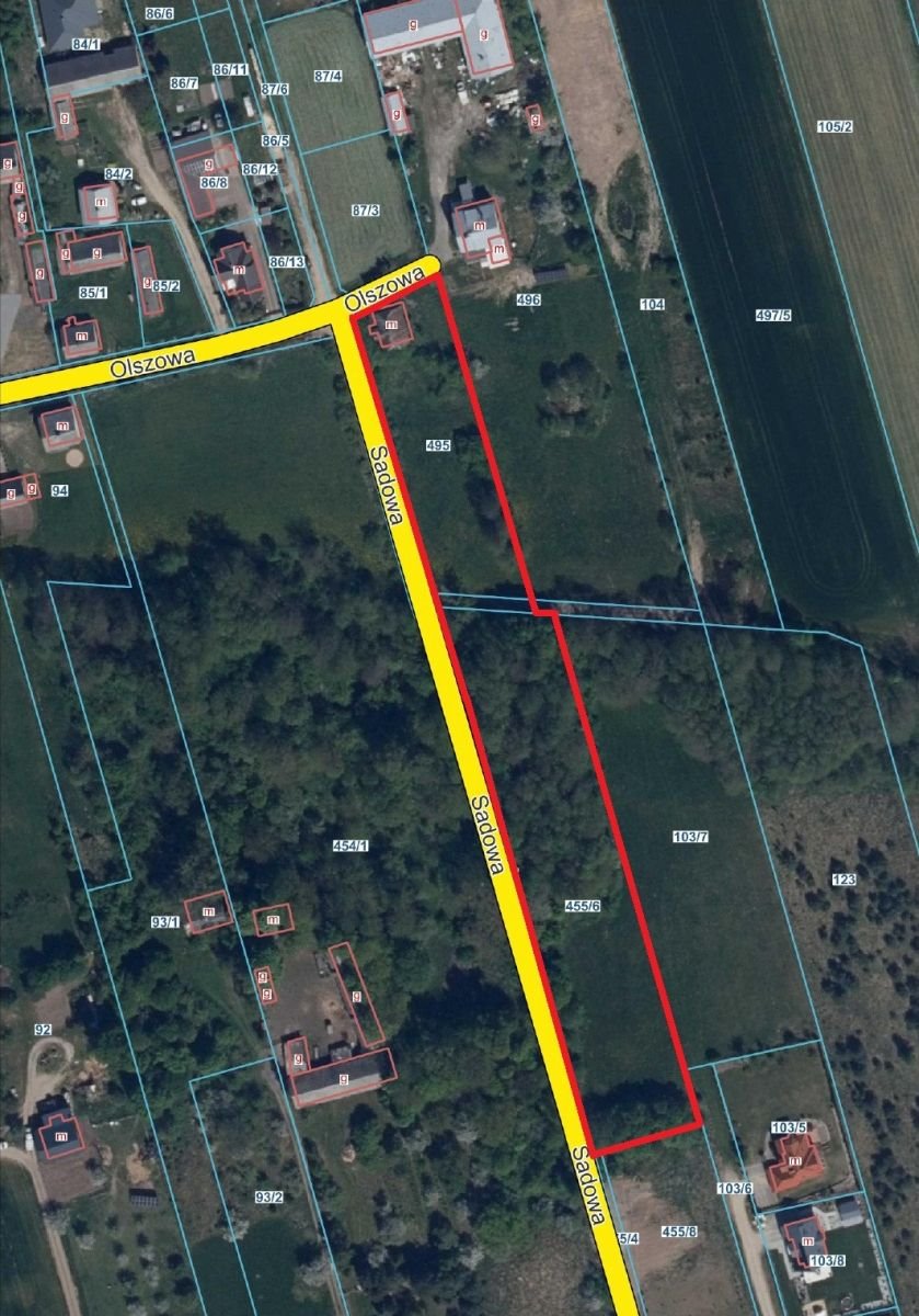 Działka budowlana z starym domem, dostęp do mediów, strumyk Giełczyn, Sadowa  8 000m2 Foto 1