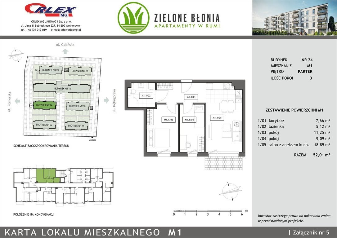 Mieszkanie trzypokojowe na sprzedaż Rumia, Janowo, Spacerowa 24  52m2 Foto 1