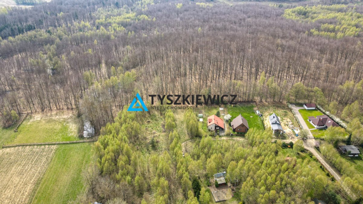 Działka 1340 m² nad jeziorem, las, plan ZL, Kościerski Liniewo  1 340m2 Foto 1