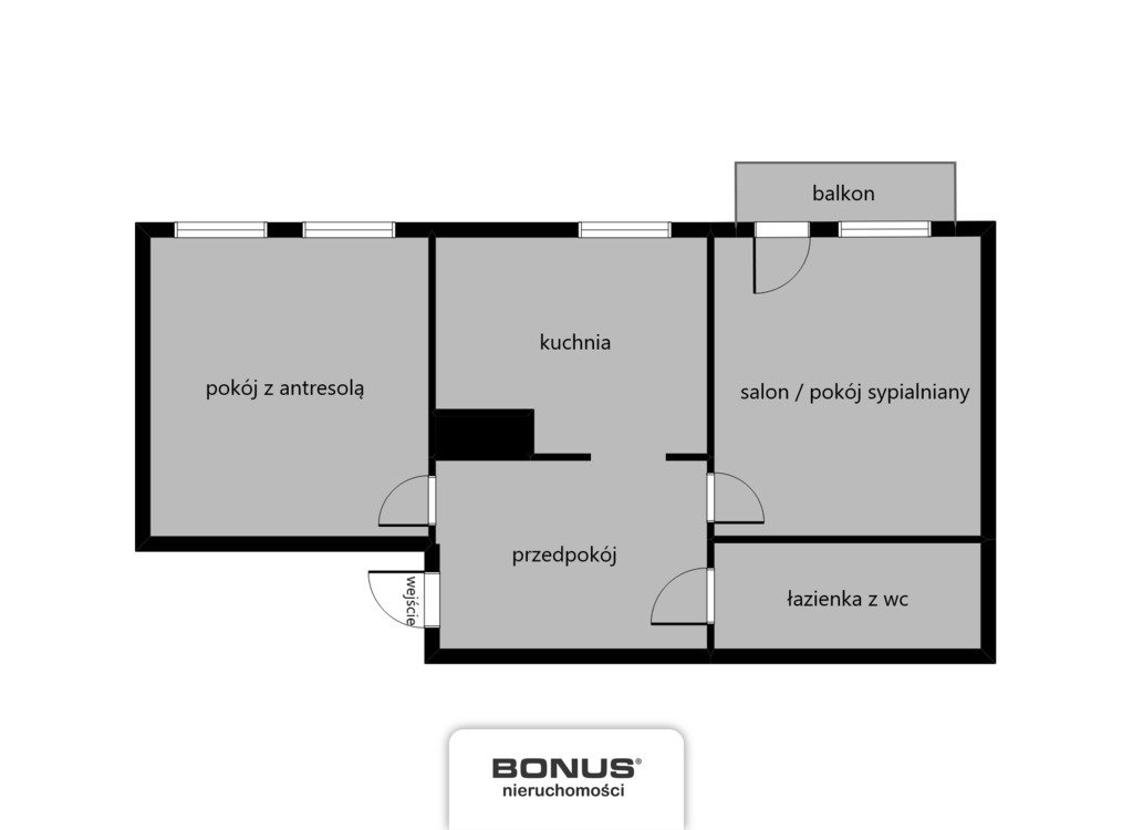 Mieszkanie dwupokojowe na sprzedaż Szczecin, Centrum, Unisławy  55m2 Foto 12