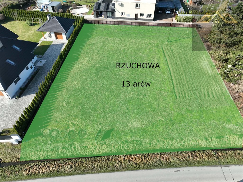 Uzbrojona działka 13 arów w Rzuchowej – idealna pod dom Rzuchowa  1 300m2 Foto 1