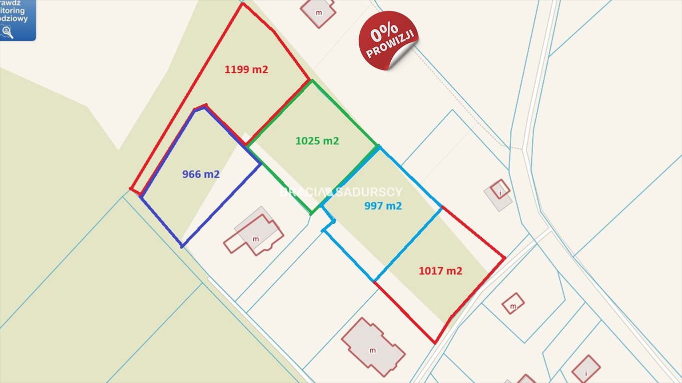 Działka budowlana na sprzedaż Mogilany, Włosań  1 199m2 Foto 1