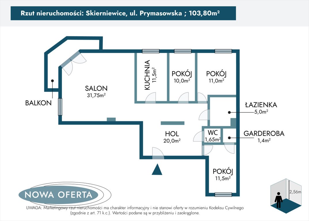 Mieszkanie czteropokojowe  na sprzedaż Skierniewice, Prymasowska  104m2 Foto 6