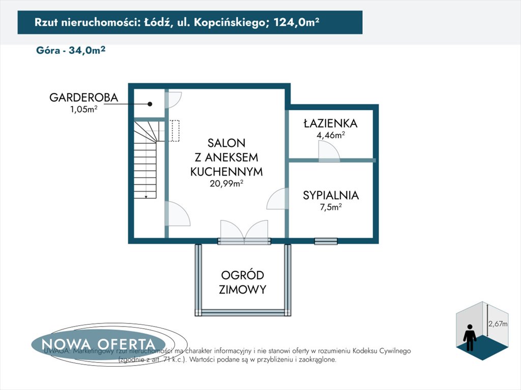 Mieszkanie na sprzedaż Łódź, Śródmieście, dr. Stefana Kopcińskiego  124m2 Foto 7