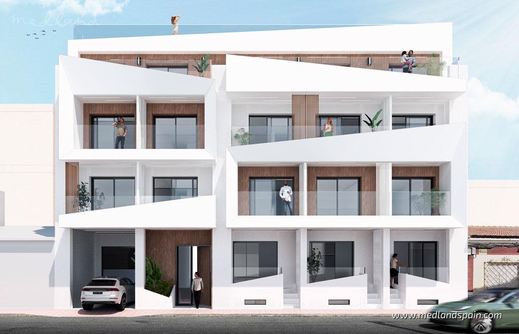 Nowoczesne 2 pok. z widokiem na morze, tarasem i basenem Hiszpania, Torrevieja  71m2 Foto 1