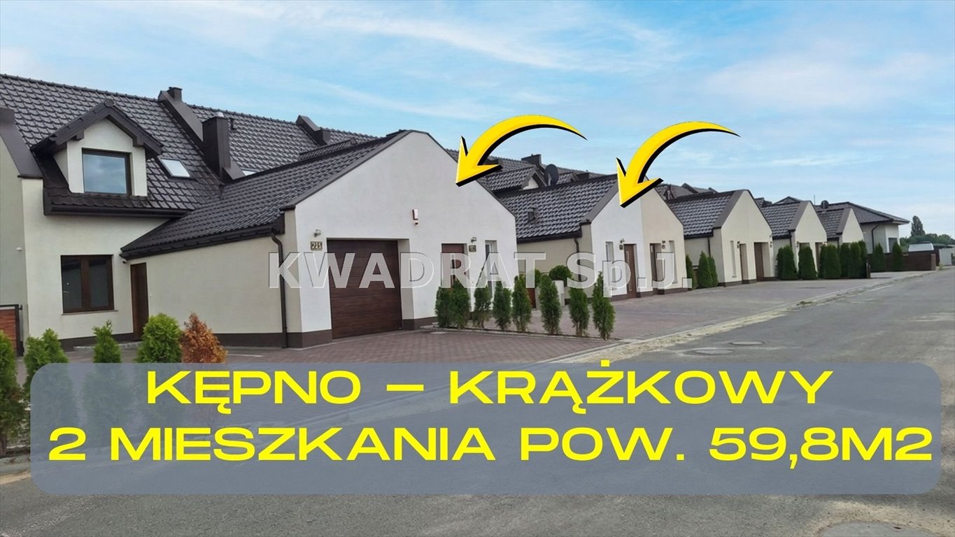 Nowoczesne 3-pokojowe mieszkanie z balkonem (59,80 m²) w Kępnie Krążkowy  60m2 Foto 1