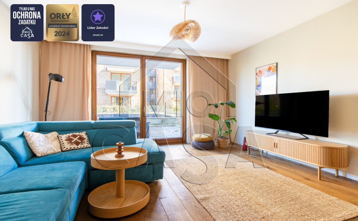 Atrakcyjny 2-pok. apartament z tarasem i garażem w Front Park Gdańsk, Śródmieście, Sadowa  47m2 Foto 1