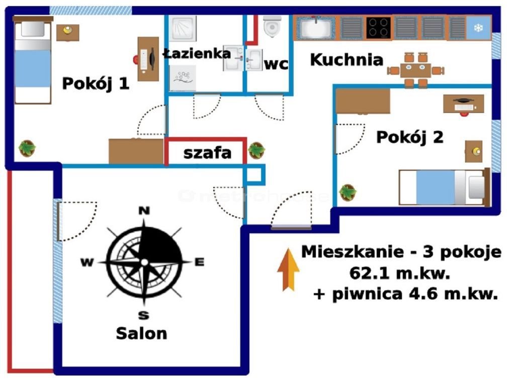 Mieszkanie trzypokojowe na sprzedaż Biała Podlaska, Terebelska  62m2 Foto 13