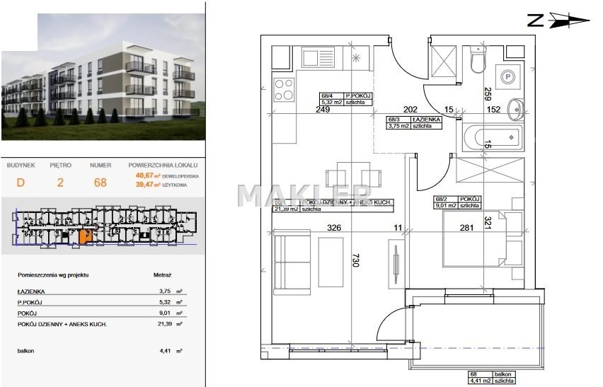 Mieszkanie dwupokojowe na sprzedaż Bydgoszcz, Szwederowo  40m2 Foto 4