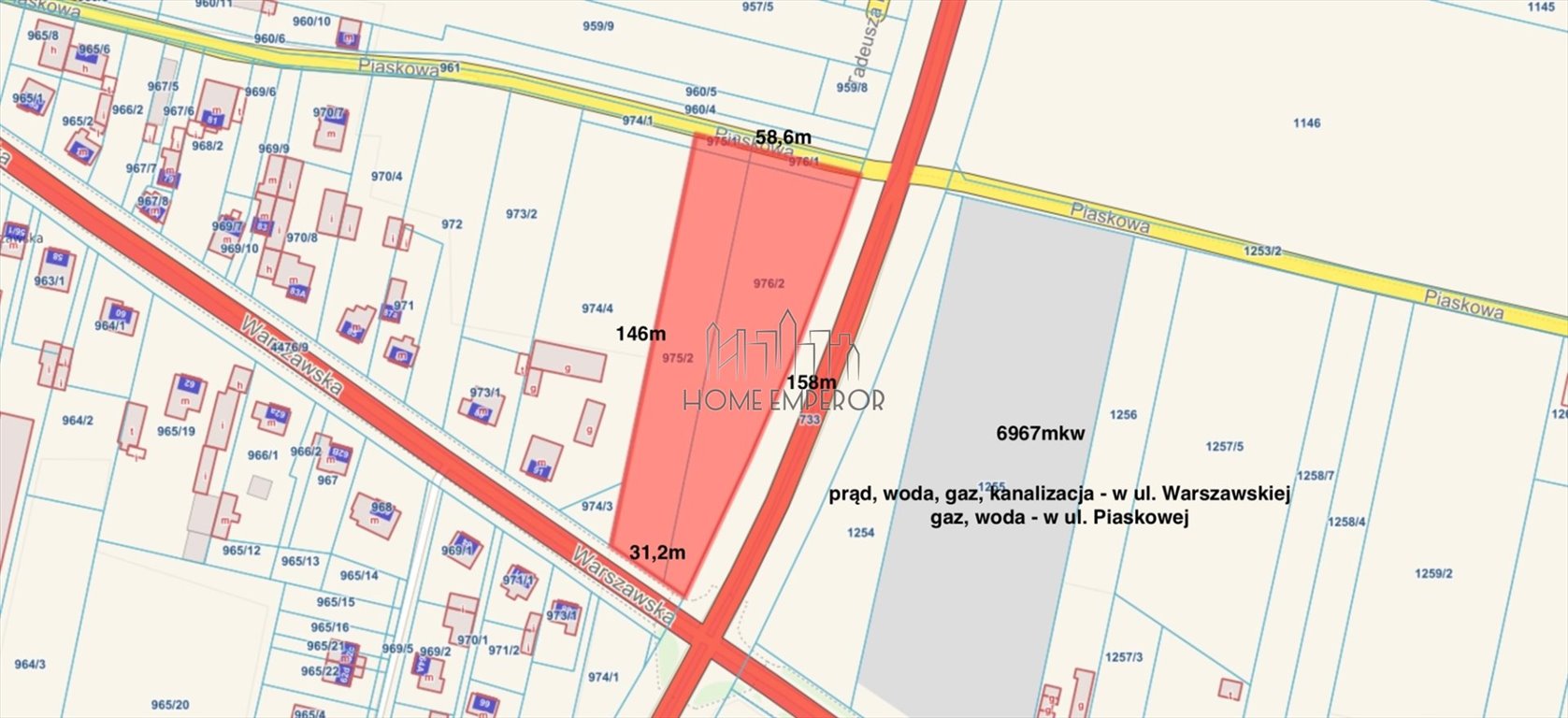 Działka pod inwestycję 6 968 m² z warunkami zabudowy Mława, Warszawska  6 968m2 Foto 1