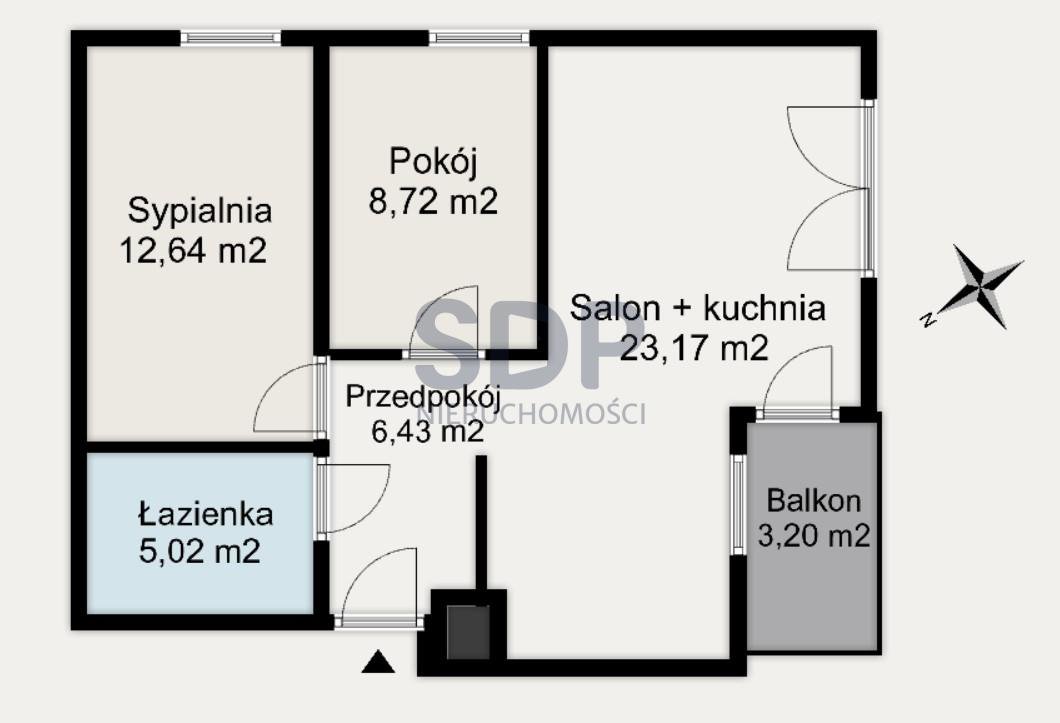 Mieszkanie trzypokojowe na sprzedaż Wrocław, Krzyki, Krzyki, Braterska  56m2 Foto 3