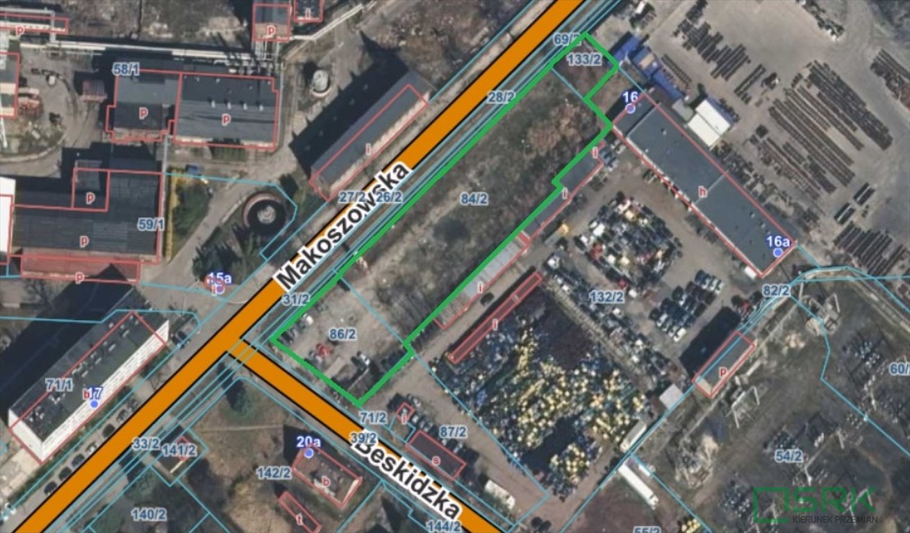Działka usługowa 3 975 m² w Zabrzu - parking i infrastruktura Zabrze, Makoszowy, Beskidzka  3 975m2 Foto 1
