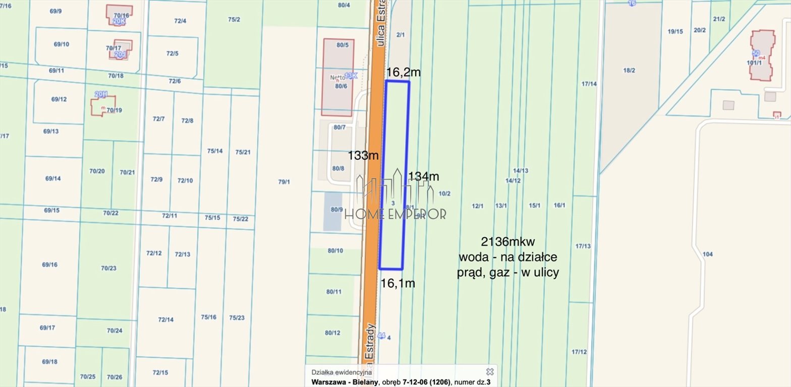 Działka budowlana na sprzedaż Warszawa, Bielany, Radiowo, Estrady  2 136m2 Foto 1