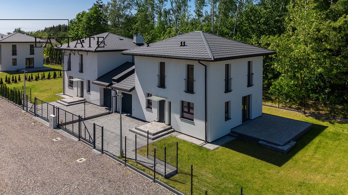 Nowoczesny dom bliźniak z garażem, 122 m², ogrzewanie podłogowe Grądy  122m2 Foto 1