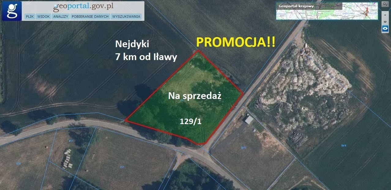 Działka rolna na sprzedaż Iława, Nejdyki  4 207m2 Foto 3