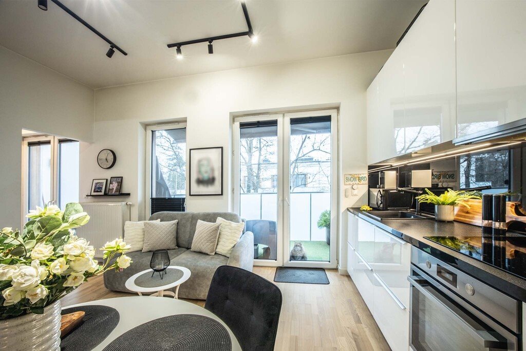 Kawalerka z tarasem, 3 m wysokości, nowoczesny apartament Łódź, Polesie, Spadochroniarzy  31m2 Foto 1