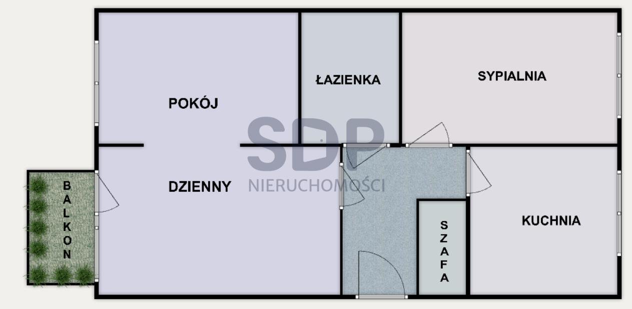 Mieszkanie trzypokojowe na sprzedaż Wrocław, Krzyki, Borek, Sudecka  46m2 Foto 1