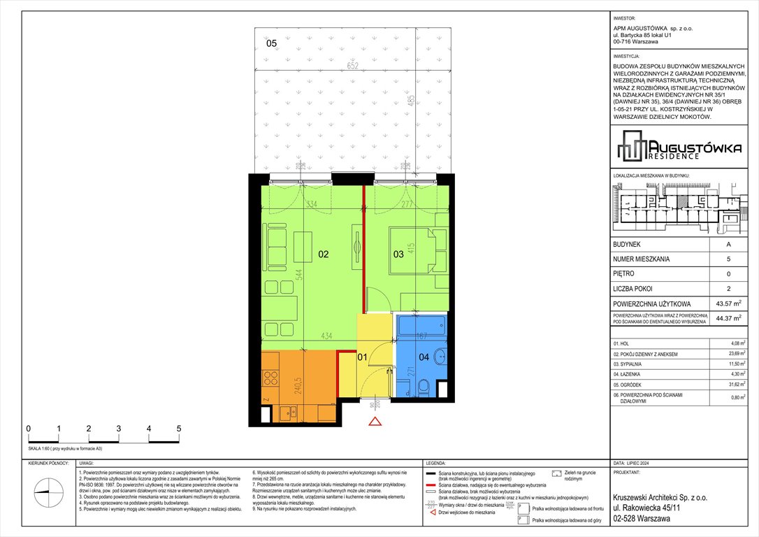 Mieszkanie dwupokojowe na sprzedaż Warszawa, Mokotów, Augustówka, Kostrzyńska  44m2 Foto 1